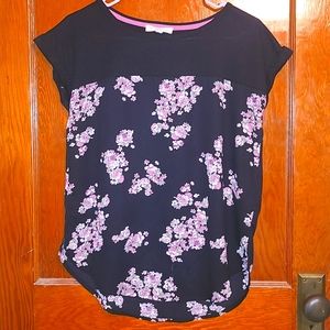 Black Flower Blouse